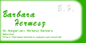 barbara hermesz business card